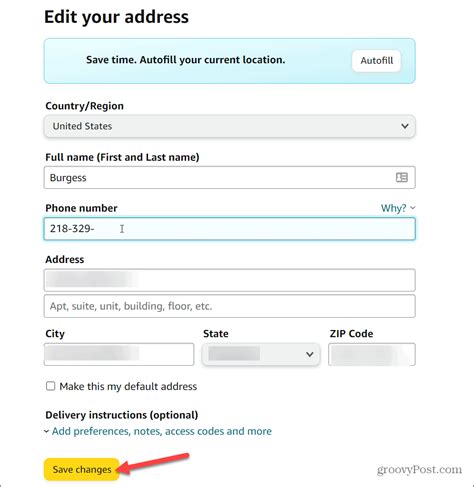 amazon address